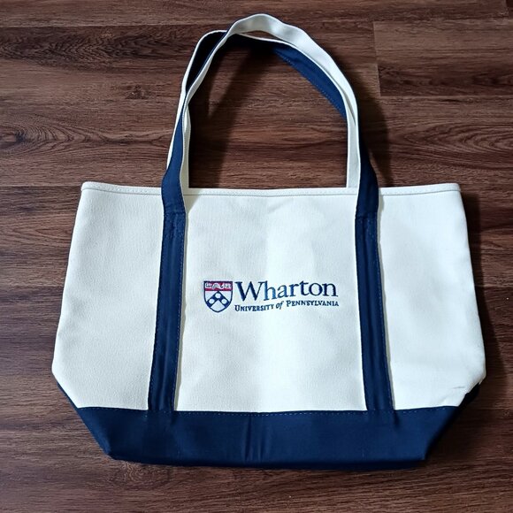 Wharton School of Business University Of Pennsylvania Tote Bag Canvas 19 x 13 - Picture 1 of 7